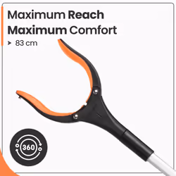 31" Folding Litter Picker Reacher Grabber Stick - Orange