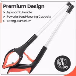 31" Folding Litter Picker Reacher Grabber Stick - Red