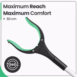 31" Folding Litter Picker Reacher Grabber Stick - Green