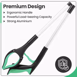 31" Folding Litter Picker Reacher Grabber Stick - Green