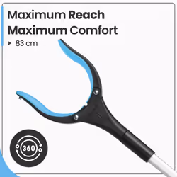 31" Folding Litter Picker Reacher Grabber Stick - Blue