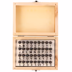 36pc Metal Number & Letter Stamps, 3mm Aerial Font
