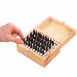 36pc Metal Number & Letter Stamps, 3mm Aerial Font