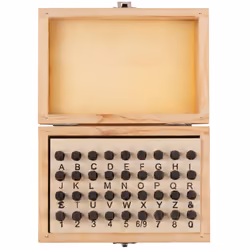 36pc Metal Number & Letter Stamps, 5mm Aerial Font