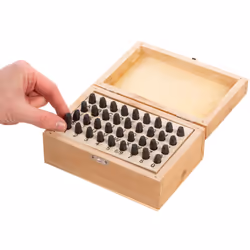 36pc Metal Number & Letter Stamps, 5mm Aerial Font