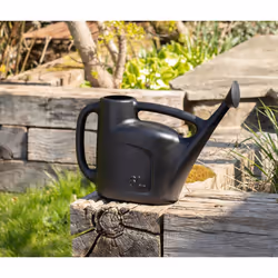 6L Black Watering Can with Detachable Rose Head