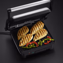 Russell Hobbs 3-in-1 Panini Press, Grill and Griddle 17888, Stainless Steel