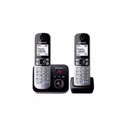 KXTG6822EB Twin DECT Cordless Telephone Set with Answer Machine
