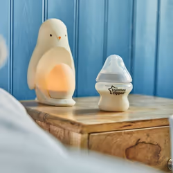 Tommee Tippee Baby 2 in 1 Night Light Penguin Portable Dimmable Rechargable Egg