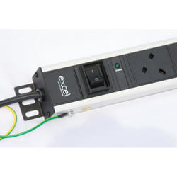 Excel 555-251 power extension 3 m 8 AC outlet(s) Black. White