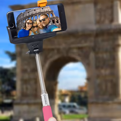Aquarius Bluetooth Built-In Remote Controls Expandable Selfie Stick