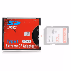 SD SDHC SDXC to High Speed Extreme Compact Flash CF Type I Memory Card Adapter