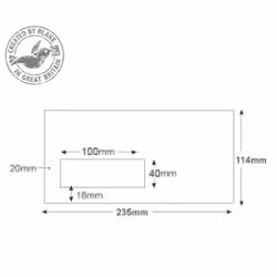 Blake White Window Gummed Mailing Wallet DL+ 114x235mm 90gsm (Pack 1000)