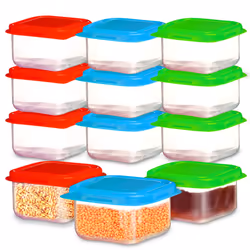 12pk Mini Plastic Storage Containers | Clear small boxes Jewelry box