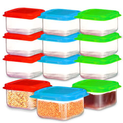 12pk Mini Plastic Storage Containers | Clear small boxes Jewelry box