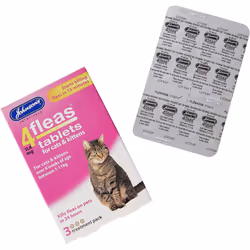 Johnsons Veterinary Products 4Fleas Tablets for Cats and Kittens, Pack of 3