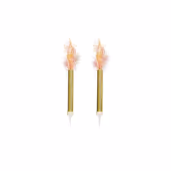 Gold Sparkling Fountain Candles - Pack of 2