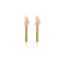 Gold Sparkling Fountain Candles - Pack of 2