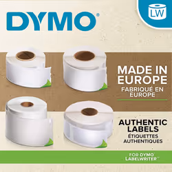 DYMO LW Large Address Labels, 36mm x 89mm, 24 Rolls of 130 Easy-Peel Labels (3120 Labels), Self-Adhesive, for LabelWriter Label Makers, Authentic