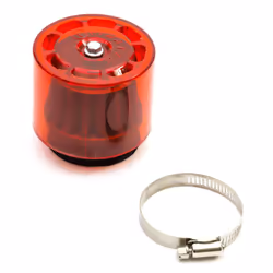 42mm Pitbike Air Filter Red Performance Mushroom Straight Neck With Cover