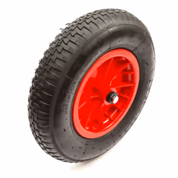 14.5 Inch Wheel & Tyre 3.50-8 / 4.00-8 With Axle Set Red Wheelbarrow Barrow - With Axle