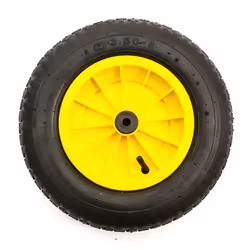 3.50-8 Wheel & Tyre 14 Inch 4 Ply Pneumatic Yellow 1/2" Bore Wheelbarrow