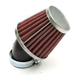 35mm Pitbike Air Filter Red Performance High flow Mushroom Style Angled Neck