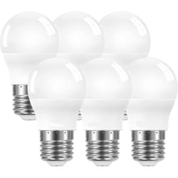 LED Light Bulbs Mini Globe Golf Ball E27 Screw Warm White 2700K 6W=40W - 6