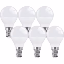 LED Light Bulbs Mini Globe Golf Ball E14 Screw Warm White 2700K 6W=40W - 6
