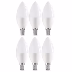 LED Light Bulbs Candle E14 / SES Screw Warm White 2700K 6W=40W - 6