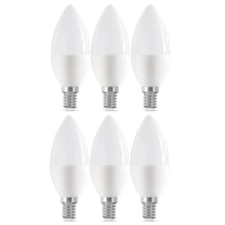 LED Light Bulbs Candle E14 / SES Screw Warm White 2700K 6W=40W - 6