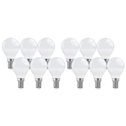 LED Light Bulbs Mini Globe Golf Ball E14 Screw Warm White 2700K 6W=40W - 12
