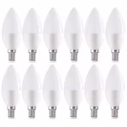 LED Light Bulbs Candle E14 / SES Screw Warm White 2700K 6W=40W - 12
