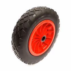 14 Inch Solid Wheel & PU Tyre 3.50-8 Puncture Proof 1" Bore Wheelbarrow Barrow