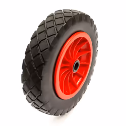14 Inch Solid Wheel & PU Tyre 3.50-8 Puncture Proof 1" Bore Wheelbarrow Barrow