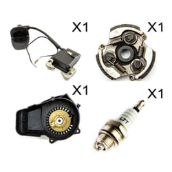 Mini Moto Air Cooled Ignition Coil Spark Plug Pull Start Clutch Dirt Bike Kit