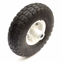 10 Inch Tyre & Offset Hub 4.10/3.50-4 Metal Wheel & Bearings Sack Truck Cart
