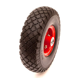 Heavy Duty 3.00-4 10 Inch Wheel Solid PU Tyre Offset Metal Hub 150kg Sack Truck