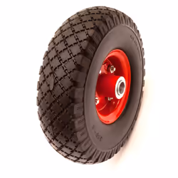 Heavy Duty 3.00-4 10 Inch Wheel Solid PU Tyre Offset Metal Hub 150kg Sack Truck