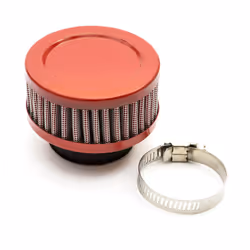 38mm Pitbike Air Filter Red Performance High flow Pancake Style Straight Neck