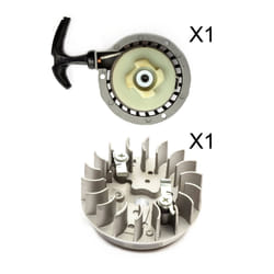 Mini Moto EasyStart Silver Pull Start Pullstart Flywheel Minimoto Quad Bike