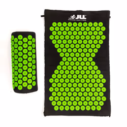 Acupressure Mat Pillow Set & Travel Bag Massage Muscle Black & Green