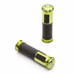 Motorcycle Handlebar Grips 7/8 22mm Green Alloy Rubber Bar End Weight Motorbike