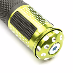 Motorcycle Handlebar Grips 7/8 22mm Green Alloy Rubber Bar End Weight Motorbike