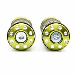 Motorcycle Handlebar Grips 7/8 22mm Green Alloy Rubber Bar End Weight Motorbike