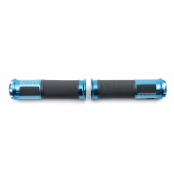Motorcycle Handlebar Soft Grips 7/8 22mm Blue Alloy Bar End Weight Motorbike