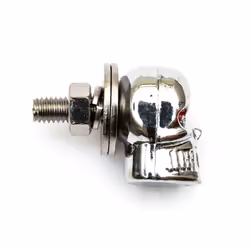 Motorcycle Bike Plastic Chrome Skull License Plate Bolt On Screw On Frame Nut