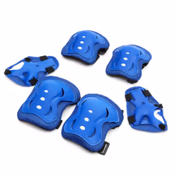 Kid 2-12 Yr Elbow Knee Wrist Pad Protective Safety Set Blue Cycling Bike Bicycle