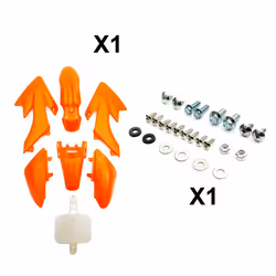 Orange CRF50 Pit Bike Complete Plastics Fairings + Bolts 110cc 120cc 125cc