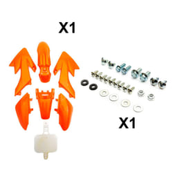 Orange CRF50 Pit Bike Complete Plastics Fairings + Bolts 110cc 120cc 125cc